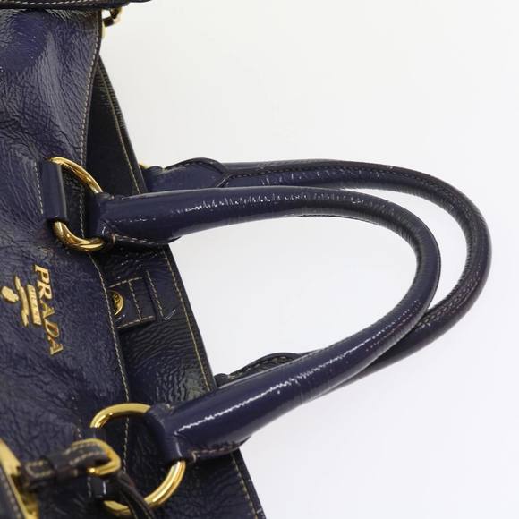 PRADA Hand Bag Enamel 2way Purple Auth 56587 - Picture 14 of 16